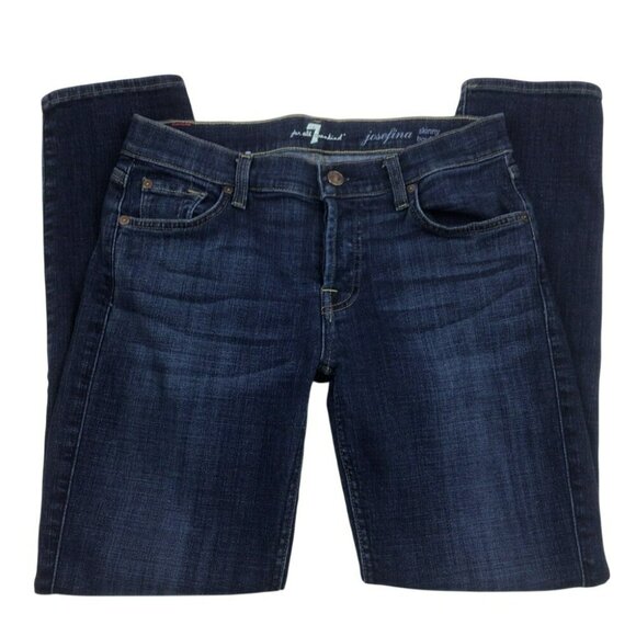 7 For All Mankind Josefina Skinny Boyfriend Jean Womans 25 - Picture 3 of 14